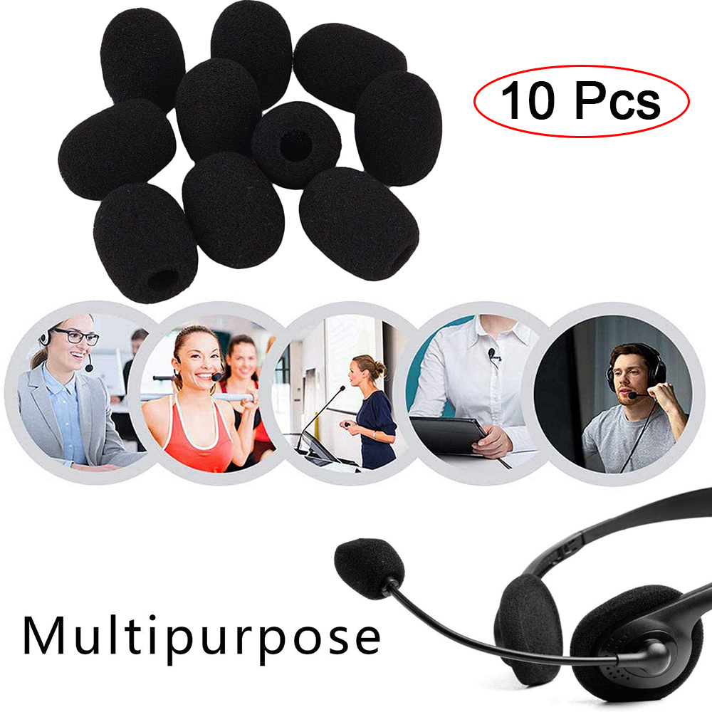 10pcsSoft Mini Headset Ersatz Schaum MicrophoneCover Telefon Headset Mic Abdeckung Mikrofon Windschutz Windshied Headset Schaum