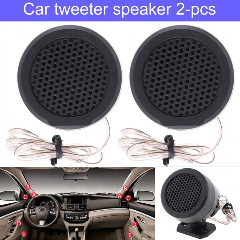 BSTGS Schwarz 500W Auto Horn Hochtöner Audio- Lautsprecher Auto Stereo HöHenne Lautsprecher für Autos Hochtöner lautsprecher Auto Zubehör