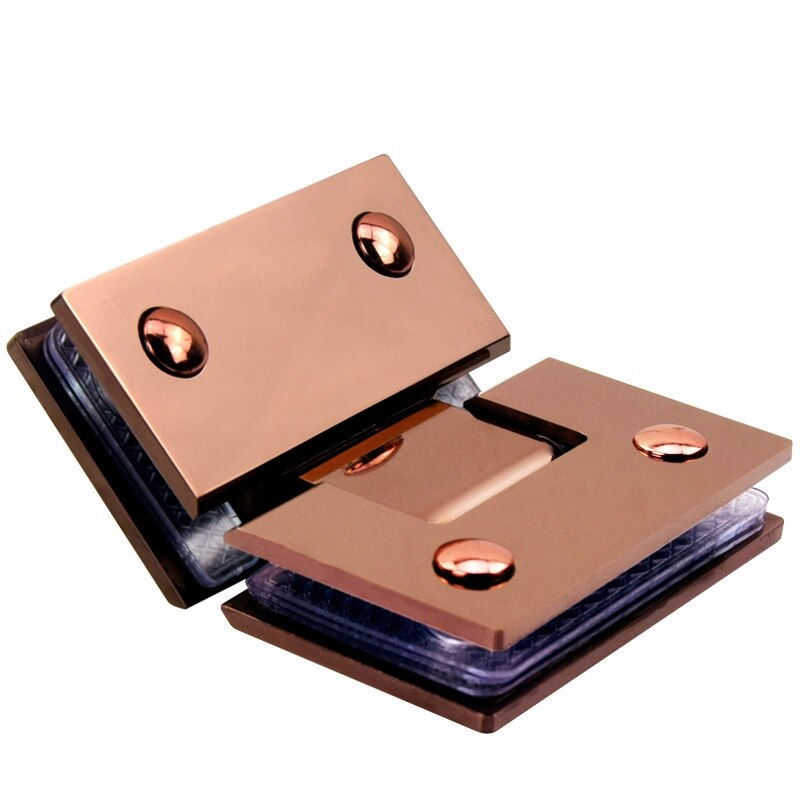 Rose Gold Glas Tür Scharnier 304 Edelstahl Dusche Zimmer Spiegel Scharnier Verstellbare Glas Abgeschrägte Standard Dusche Scharnier