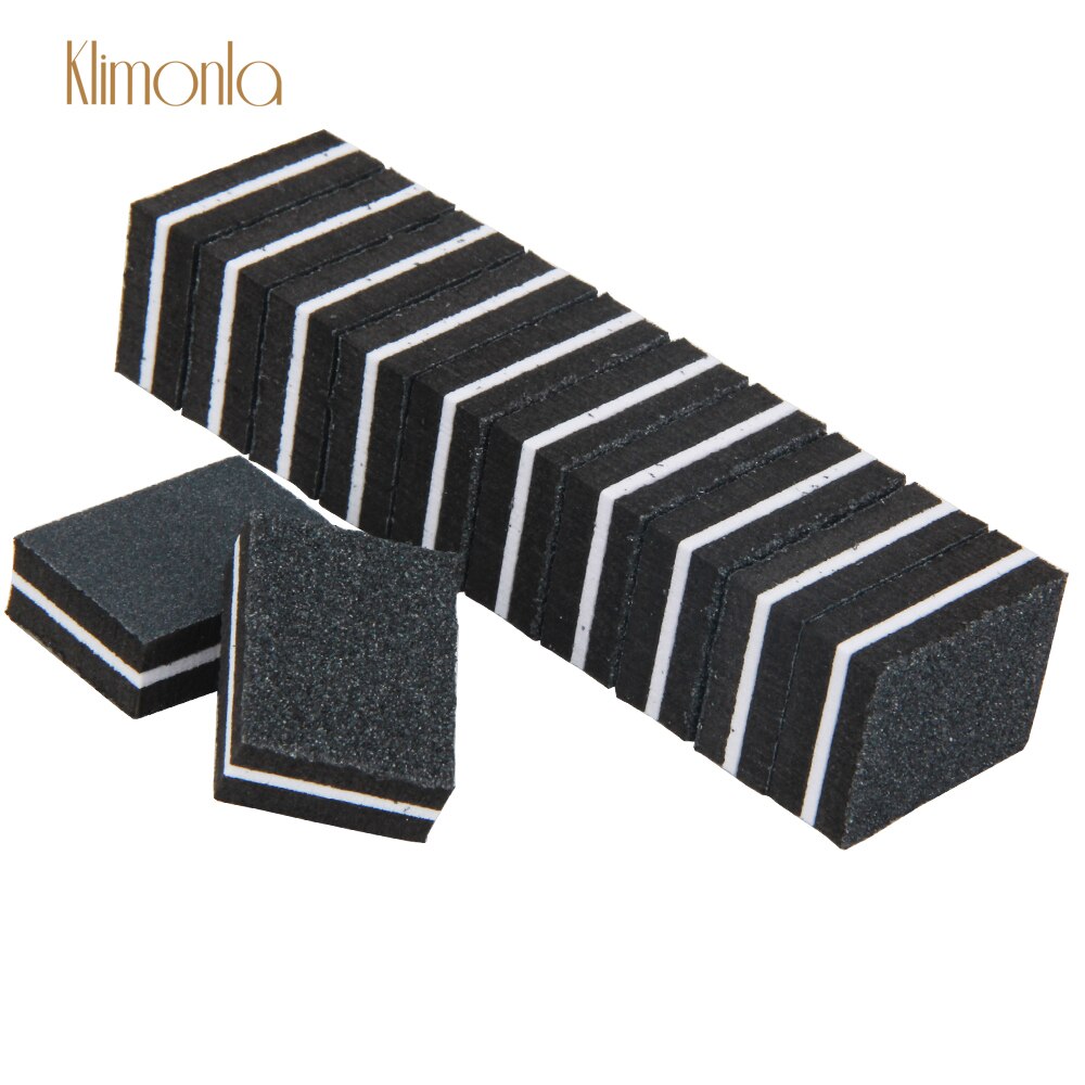 20 Teile/los Professionelle Mini Doppel-seite Nagel Datei 100/180 Streugut Schwarz Schwamm Gel Polieren Polieren Schleifen Waschbar Nagel Werkzeuge