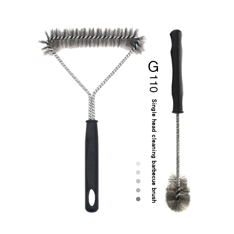 BBQ Grill Reinigung Pinsel Edelstahl Grill Draht Pinsel Bausatz Kochen Werkzeuge Draht Borsten Dreieck Reinigung Pinsel