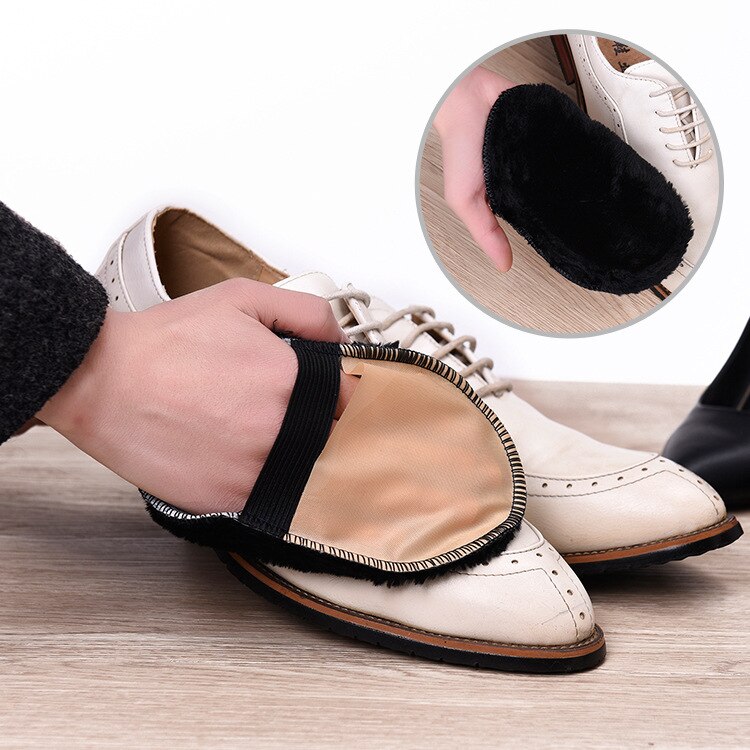 Schuh Handschuhe Schuh Pflege Pinsel Schuhe Reiniger Weichen Wolle Plüsch Gelegentliche Farbe Poliert Handschuhe Wischen Schuhe Handtasche Pinsel Leder Pflege