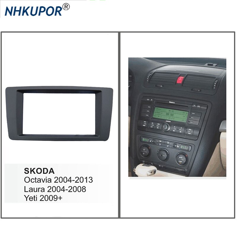 09-004 Auto Radio DVD Faszie Tafel Für SKODA Octavia 2004 Laura/Yeti Stereo Bindestrich trimmen umgeben CD Installation Rahmen Bausatz