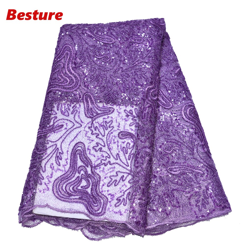 Freies beliebtesten Afrikanischen pailletten stickerei spitze hochzeit kleid stoff Dubai bankett handgemachte kleid stoff PS737