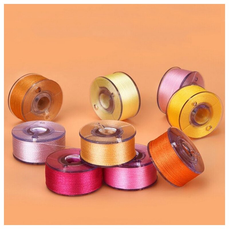 Spule fallen Organizer mit 25 Klar Nähmaschine Spulen und Verschiedene Farben Nähgarn für Bruder/ Babylock/ Janome/ Kenm
