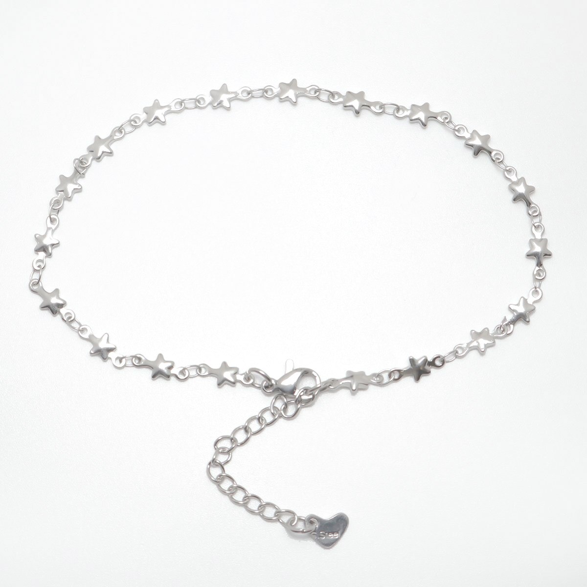 304 Edelstahl Fußkettchen Silber Farbe Pentagramm Stern Fußkettchen Für Frauen Fuß Kette Armbänder auf sterben Bein Schmuck , 1 stück