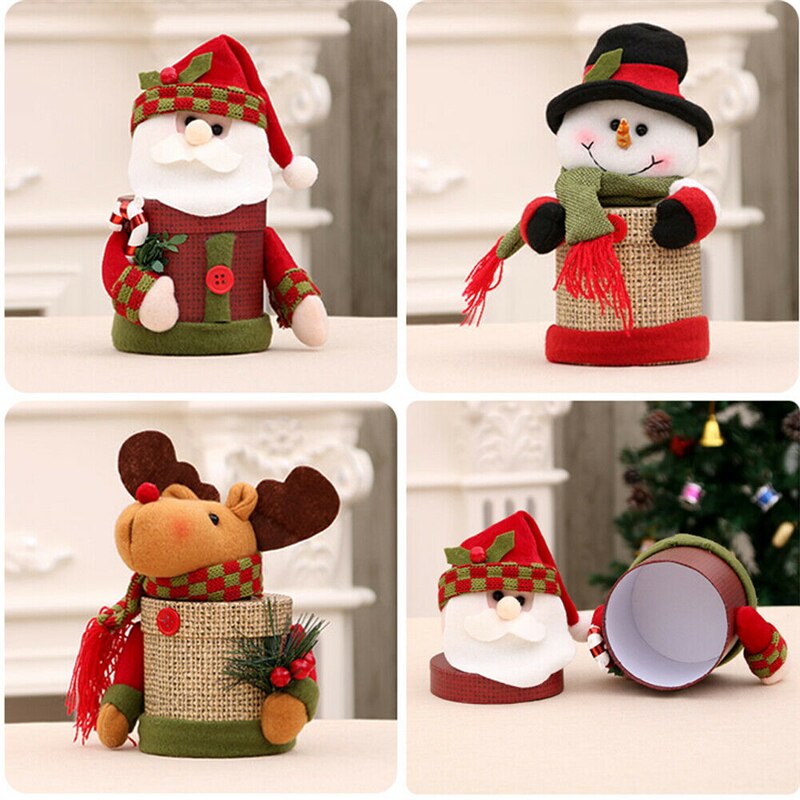Weihnachten Süßigkeiten Lagerung Können Schneemann Santa Hirsch Lagerung Süssigkeit Kasten Weihnachten Korb Party Halfter Weihnachten Container Korb Kasten