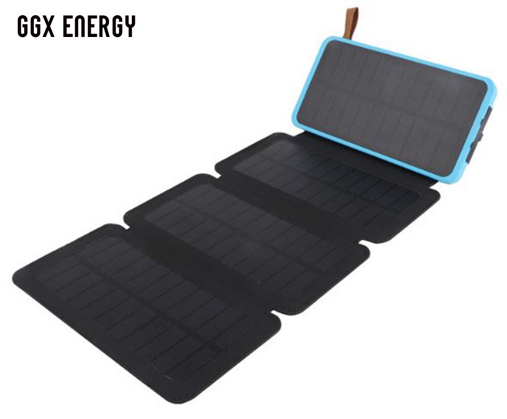 GGX ENERGIE 10000mah 2 W/4 W/6 W/8 W Faltbare Solar- Tafel Ladegerät für Telefon Tragbare Energie Bank für Camping draussen Verwenden