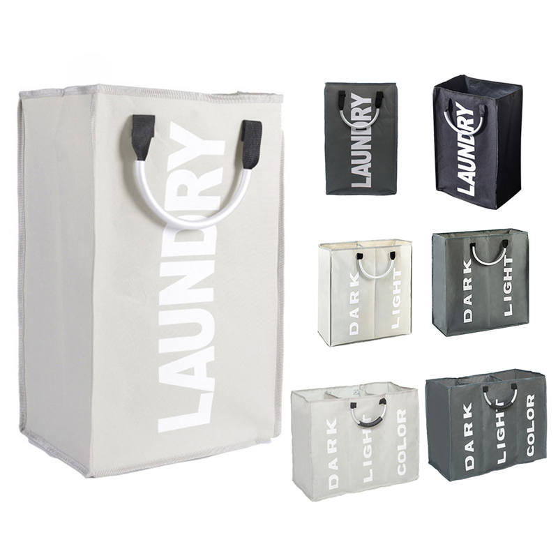 Faltbare Wasserdichte Wäsche Korb mit Griffen Oxford Waschen Kleidung Haushalt Multifunktionale Lagerung Tasche 1PC