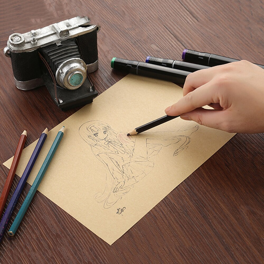 50 blätter Jahrgang Schreiben knapp Papier Kraft Papier Romantische Kreative Hinweis Ccraft Papier Malerei Verpackung Papier Schreibwaren