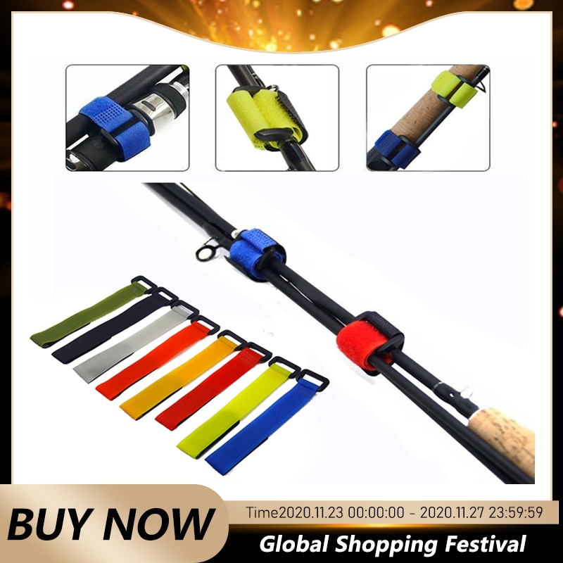 Angelrute Riemen Anti-krawatte Angelrute Bindung Gebunden Nylon Geschmack Band draussen Angeln Getriebe Zubehör Angeln Werkzeuge Sport