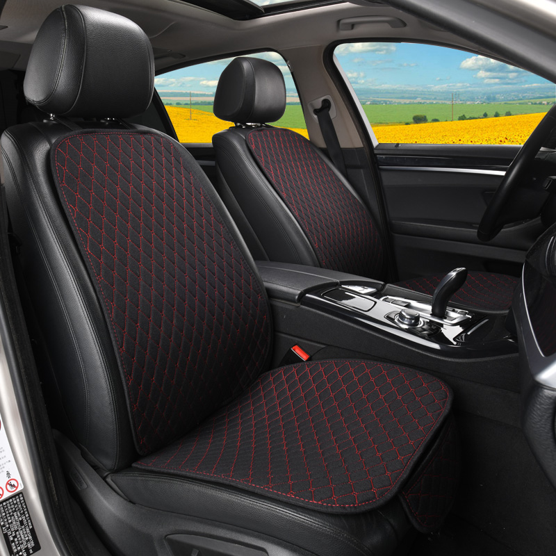 Leinen Auto Sitz Abdeckung Flachs Automobil Sitzkissen Pad Matte Schutz für Auto Vorderseite Auto Styling Innen Zubehör