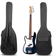 neue Doppel Gurte Gepolstert Elektrische Bass Gitarre Tasche Sanft Fall Soloauftritt Tasche Elektrische Bass Taschen Nützliche Elektrische Bass taschen