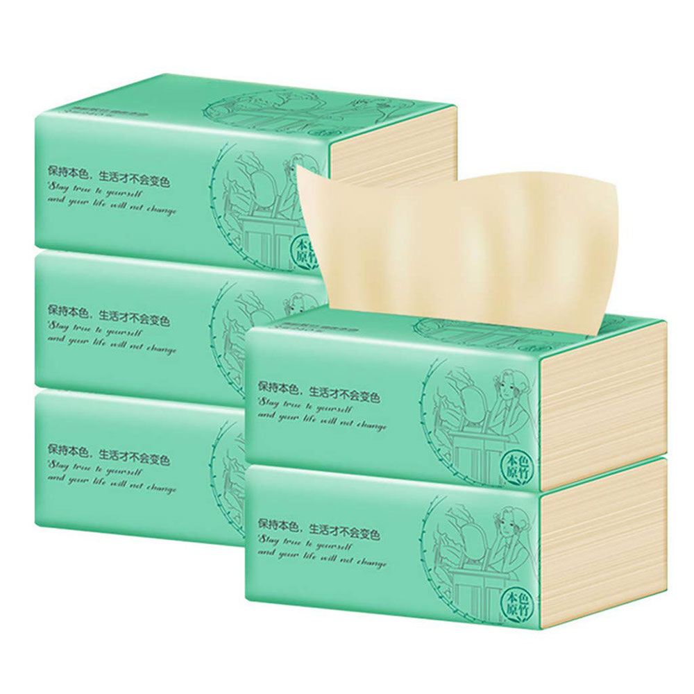 5Stck 3 schicht natürliche papier handtücher tragbare bambus zellstoff Pumpe papier Heimat reise ätherisches wc papier murmeln und Baby täglichen gebrauch
