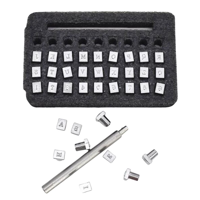 26 stücke Alphabet Leder Stanzen Druck schlagen Werkzeuge 26 Englisch Buchstaben Metall Stempel einstellen Leder Werkzeuge Leder Handwerk