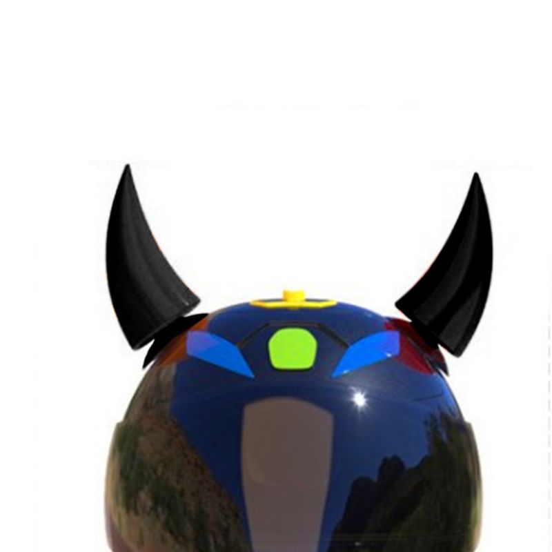 Neue retro Persönlichkeit DIY Motorrad Helm Dekor Horn Weichen Kunststoff Motorrad Dekor