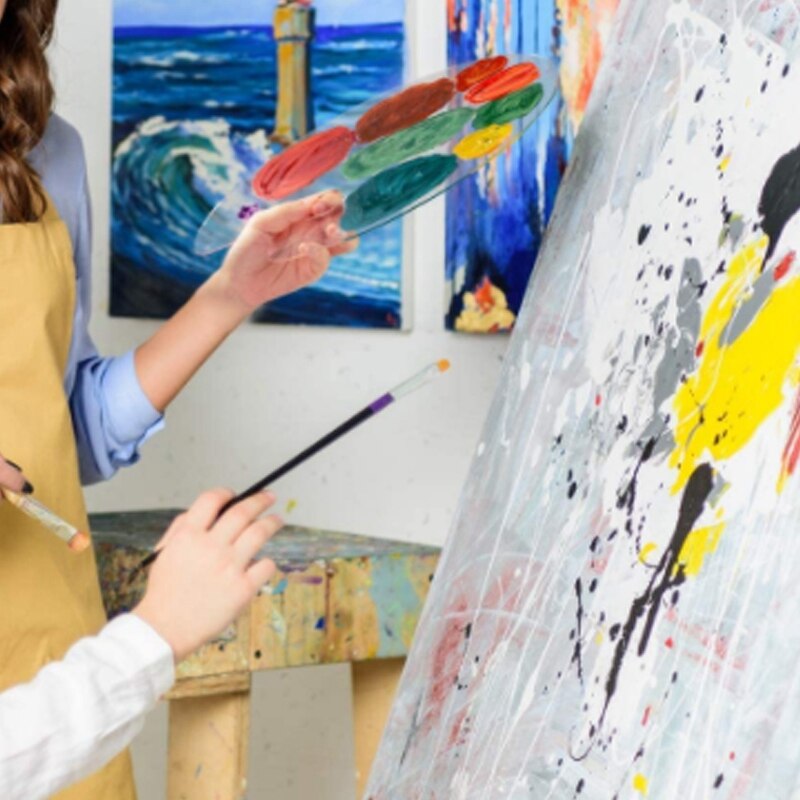 3Stck Acryl Farbe Palette Klar Kunst Palette Farbe Palette für DIY Handwerk Kunst Malerei Platte