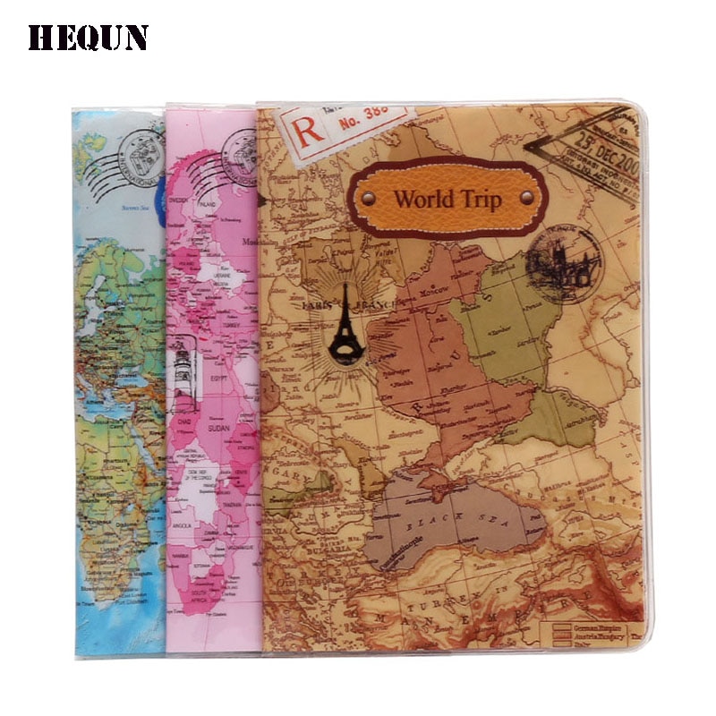 HEQUN Nizza Elegante Quaddel Karte PVC Frauen Reisepass Abdeckung Reise Dokument Veranstalter unisex Nizza Reise Abdeckung auf Höhle bestehen