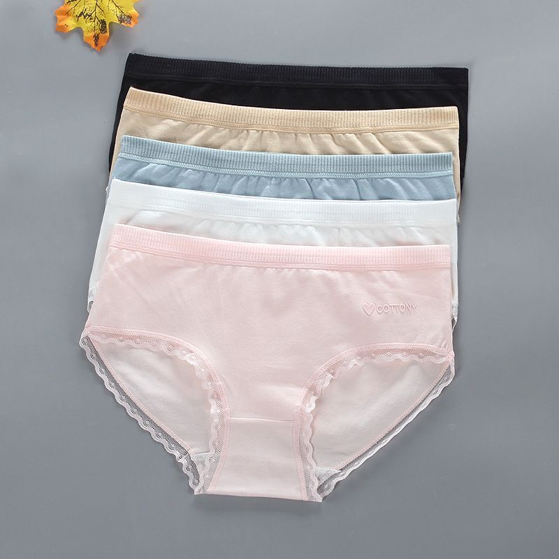 5 teil/los Teenager Slip Mädchen Unterwäsche Baumwolle Slip Sport Buchstaben Atmungsaktive Unterhosen