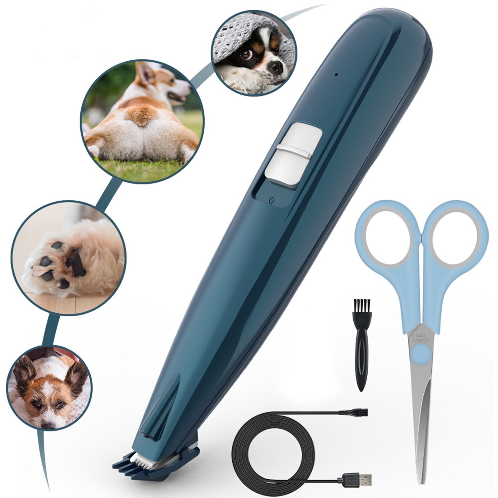 Haushalt Haustier Reinigung Bausatz Haustier Fuß Trimmer LED Katze Und Hund Pfote Rasierer USB Haustier Haarschneidemaschine Professionelle Katze Und Hund Trimmer