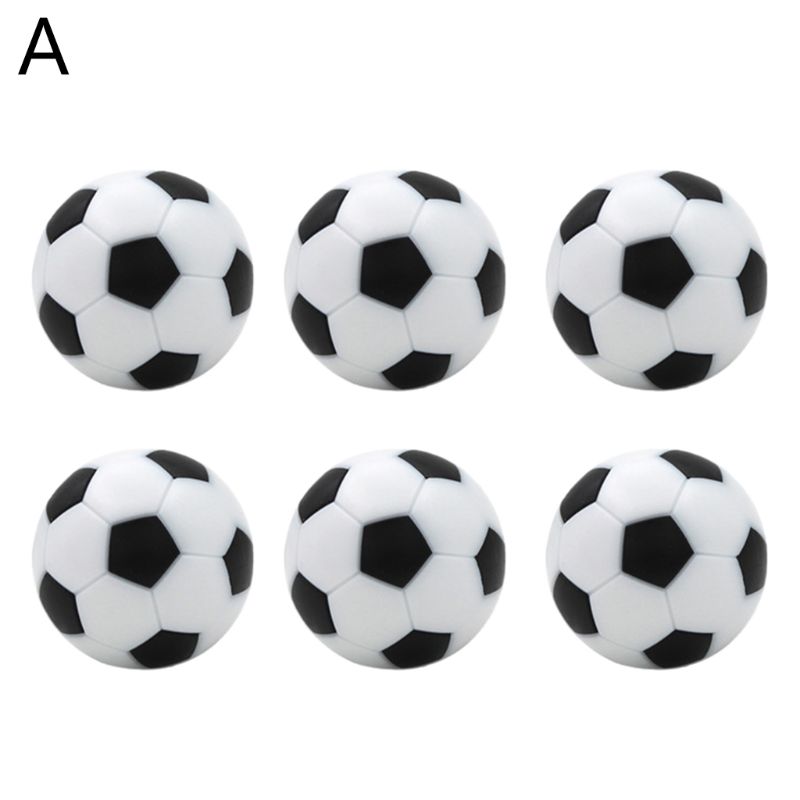6 stücke 32mm Tabelle FußBall Foosball Fussball FußBall Maschine Zubehör Ersatz Schwarz und Weiß Ball freundlicher drinnen-Spiel