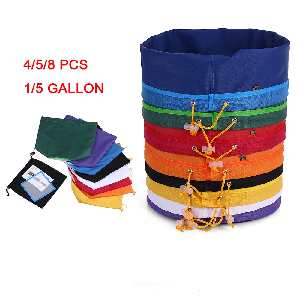 5 gallonen Filter Tasche blasiert Tasche Garten Wachsen Tasche Eis Raute Pflanzliche Taschen Essenz Auszieher Bausatz Extraktion Pflanzen Wachsen Taschen Gittergewebe