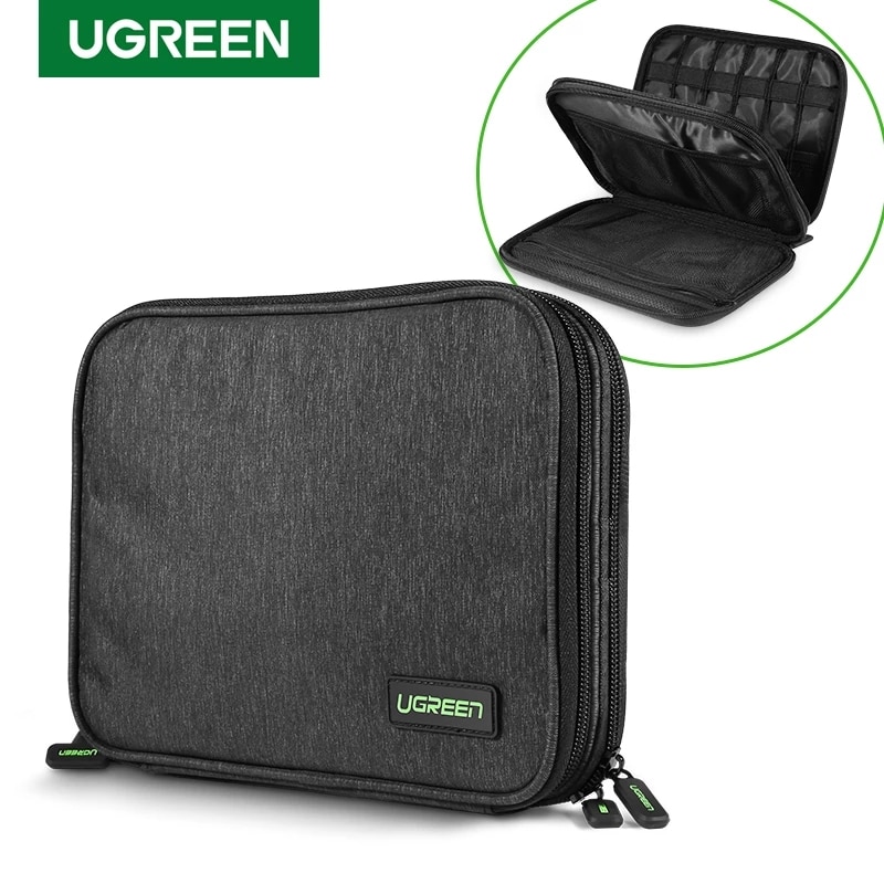 Ugreen Festplatte fallen Tasche Energie Bank fallen Lagerung Trage Kasten für iPad Mini iPhone SSD Externe Festplatte Festplatte USB Kabel Tasche