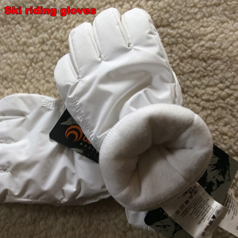 Winter Ski handschuhe Kalten wasserdicht Winddicht Winter handschuhe draussen Sport Reiten Schlittschuh Weiß handschuhe