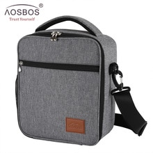 Aosbos Tragbare Kühler Mittagessen Tasche Oxford Thermische Isolierte Lebensmittel Taschen Trage Feste Lebensmittel Picknick Mittagessen Kasten Tasche für Männer Frauen freundlicher