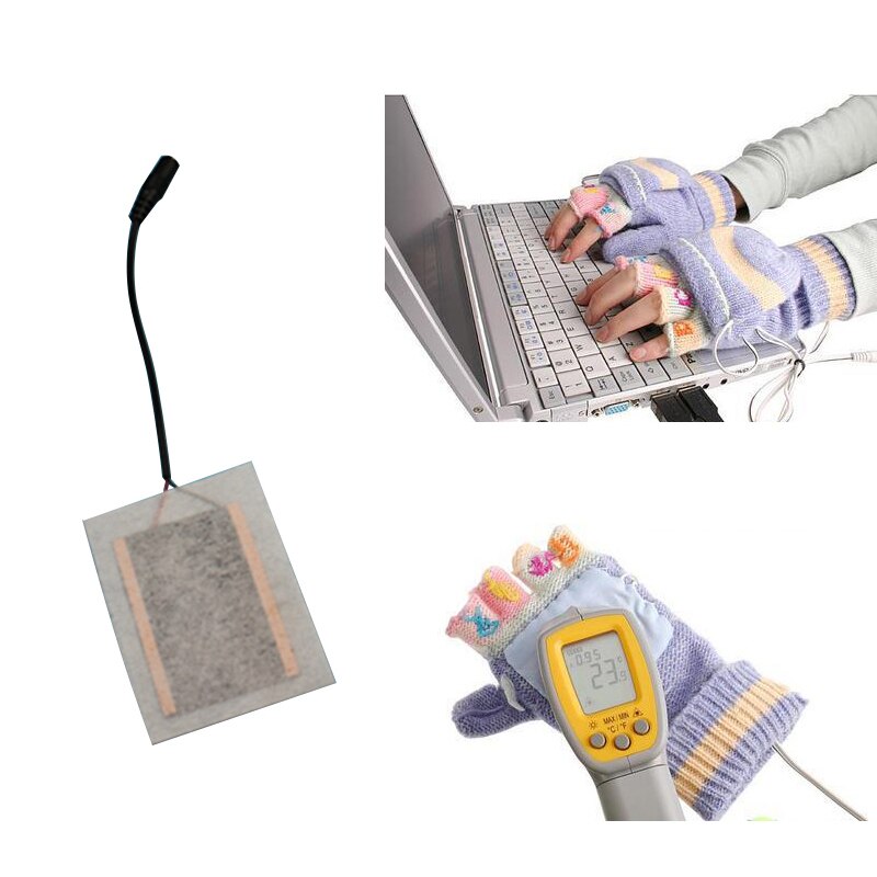 Winter Warme Handschuhe Elektrische Kohlenstoff Faser Heizung Warme Pad USB Heizung Film Für draussen Reise Ski Warme Handschuhe Heizung Pad