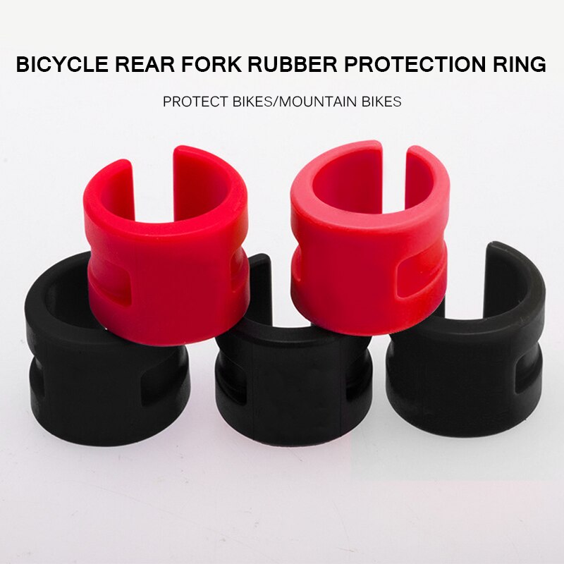 Fahrrad Hinten Gabel Schutzhülle Ring flexibel dauerhaft Gummi Anti-Kollision Schutz Ring Praktikabilität Fahrrad Hinten Gabel