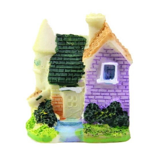 Mini Bunte Hause Terrarium Objekt