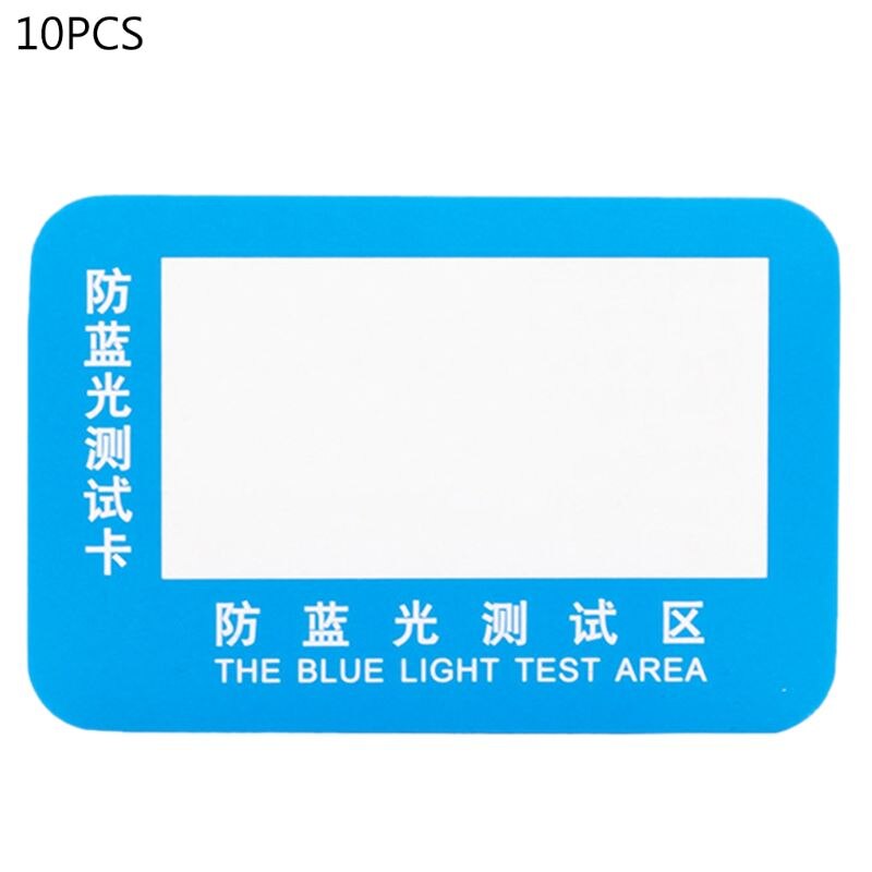 10 stücke PVC Anti-Blau Licht Prüfung Karte Prüfung Licht Gläser UV Prüfung Zubehör Karte Blau Licht Erkennung Karte Generator Karte