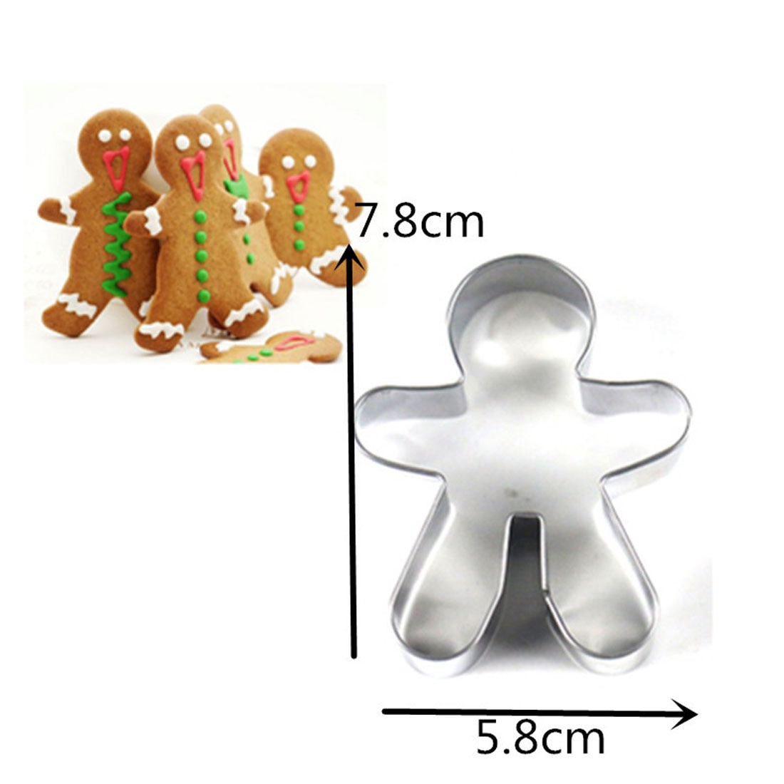SDR Weihnachten Cookie Cutter Werkzeuge Aluminium Legierung Lebkuchen Männer Geformt Keks Schimmel Küche kuchen Dekorieren Werkzeuge