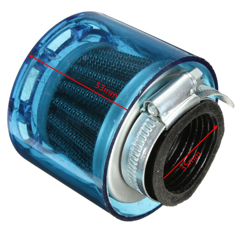35mm Blau Luftfilter Reiniger Für 50cc 110cc 125cc Rolle Motorrad Grube Schmutz Fahrrad Motorrad