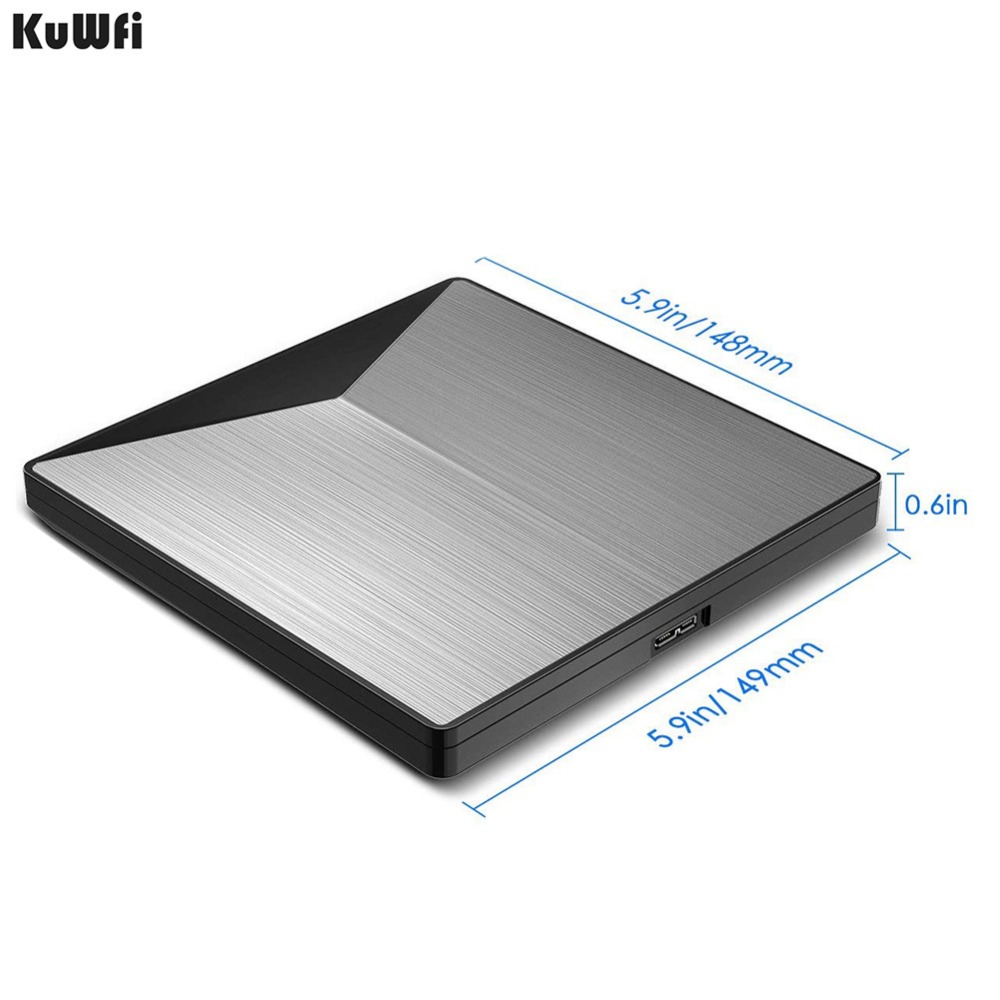 Schlank Leichte Aluminium Legierung USB 3,0 Externe DVD Video Recorder Stock Schreibtisch/Notizbuch USB Externe Optische Laufwerk CD Schriftsteller