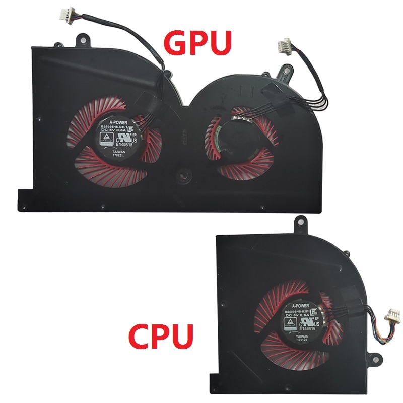 NEUE Laptop cpu lüfter für MSI GS63VR GS63 GS73 GS73VR Frau-17B1 Heimlichkeit Profi CPU BS5005HS-U2F1 GPU BS5005HS-U2L1 KÜHLER