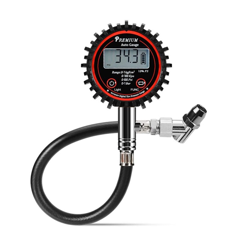 LCD Anzeige Digital Reifen Luftdruck Messgerät 100 PSI Hohe Genauigkeit Barometer Überwachung Werkzeug Tester für Auto Motorrad Fahrrad