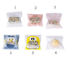 100 Stck Karikatur tasche hochzeit Kekse verpackung Klebstoff geburtstag süßigkeiten kuchen tasche keks backen verpackung kunststoff taschen