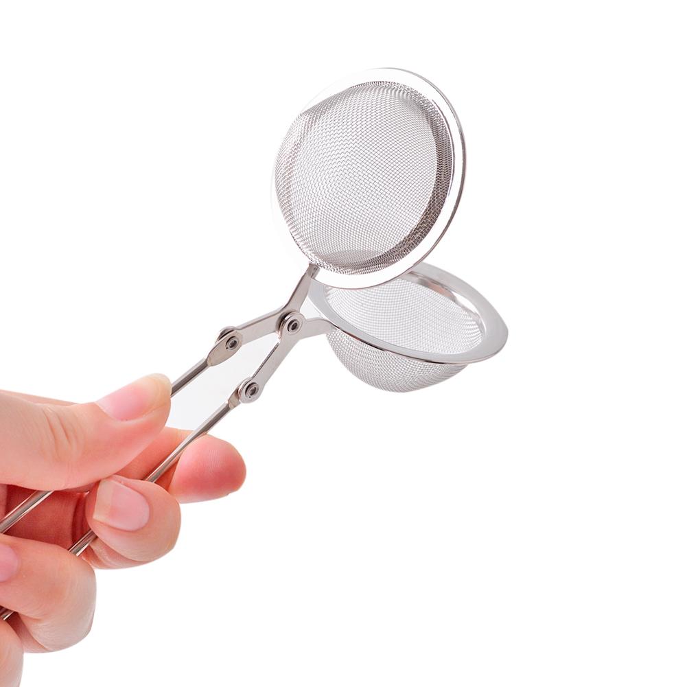 Wiederverwendbare Edelstahl Tee Sieb Gittergewebe-Filter mit Griff Filter Diffusor Griff Tee Ball Infuser Verriegelung würzen Tee Ball