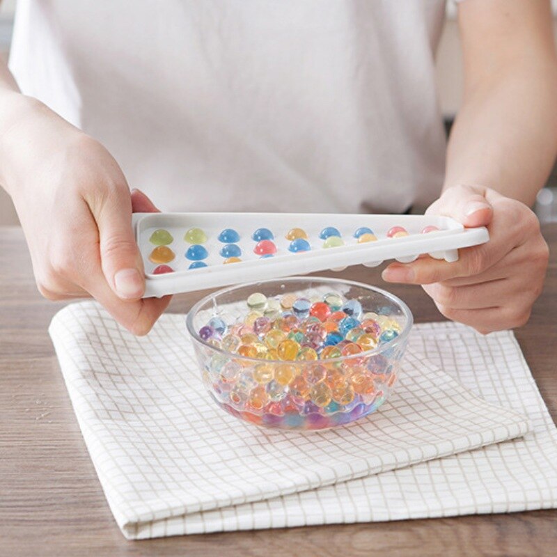 Sommer Eis Tablett Eis Kasten Nette Mit Deckel Ball Eis Würfel Schimmel Kühlschrank Kleine Eis Ball Schimmel Weiß * 1T