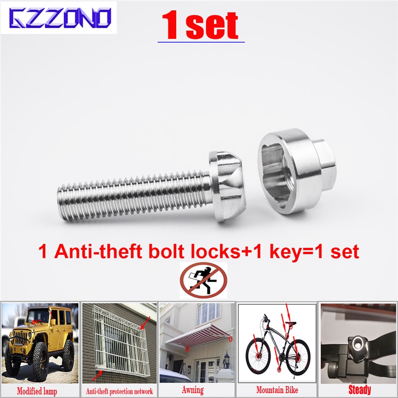 Sicherheit Anti Diebstahl Schrauben Bolzen Muttern M6 M8 M10 304 Edelstahl Mountainbike Markise Auto Zubehör Für Auto Styling LED Licht