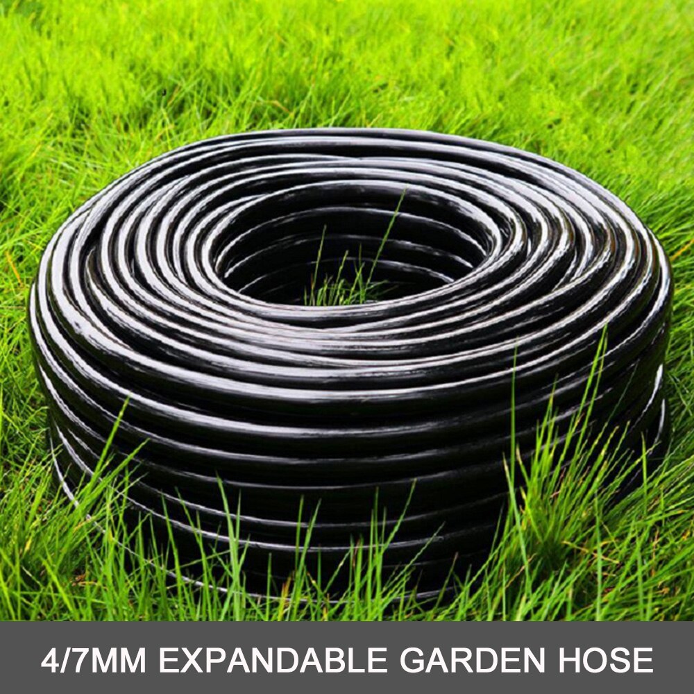 50M Garten Schlauch Gummi Erweiterbar Garten Schlauch flexibel Wasser Schlauch Prämie Gummi Garten Schlauch 4/7mm Garten bewässerung Zubehör