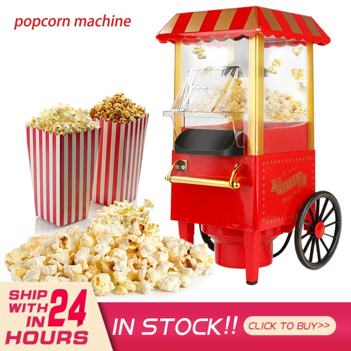 1200W Mini Haushalt Gesunde Luft Öl-freies Popcorn Hersteller Mais Popper Für Heimat Küche Werkzeuge Film Snack backen Gebäck Werkzeuge