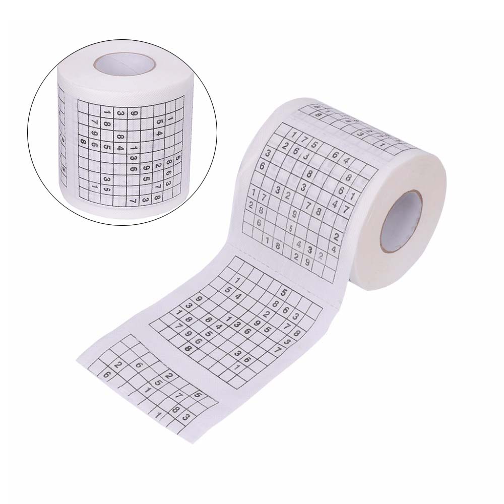 1 rolle 2 Lagen Sudoku Su Gedruckt Gewebe Papier dauerhaft WC Wc Rollen Papier Gute Puzzle Spiel Gesundheit Sanitär Papier wc Gewebe