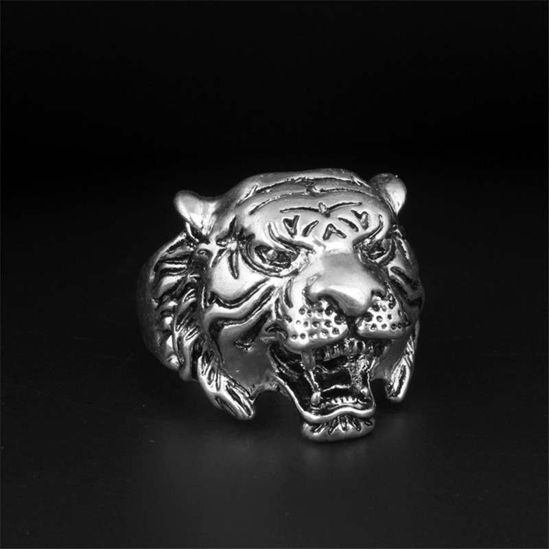 Punk Ring Titan Tiger Ring 316l Edelstahl Ring Männer BINQINGZI Schmuck BR1106