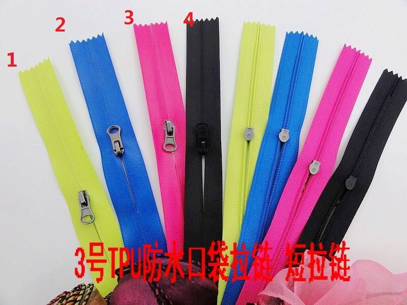 3 # wasserdichtem reißverschluss Nylon-reißverschluss für näHenne draussen-bekleidung tasche reißverschluss 4 teile/los 20 cm