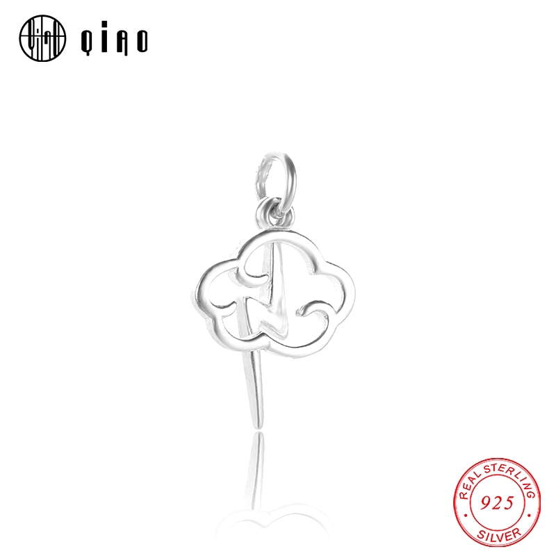 Neue 925 Sterling silber einzigartige charme schmuck Wolke und Blitz Anhänger Für DIY Schmuck machen Halskette Armbinde 1Stck