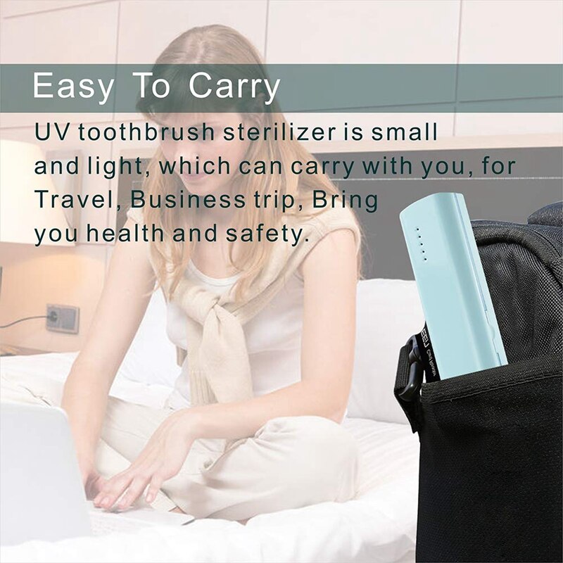 Tragbare USB UV Zahnbürste Sterilisator Elektrische Zahnbürste für Reise/Geschäft/Heimat Sterilisierende Wirkung Bis zu 99.9%