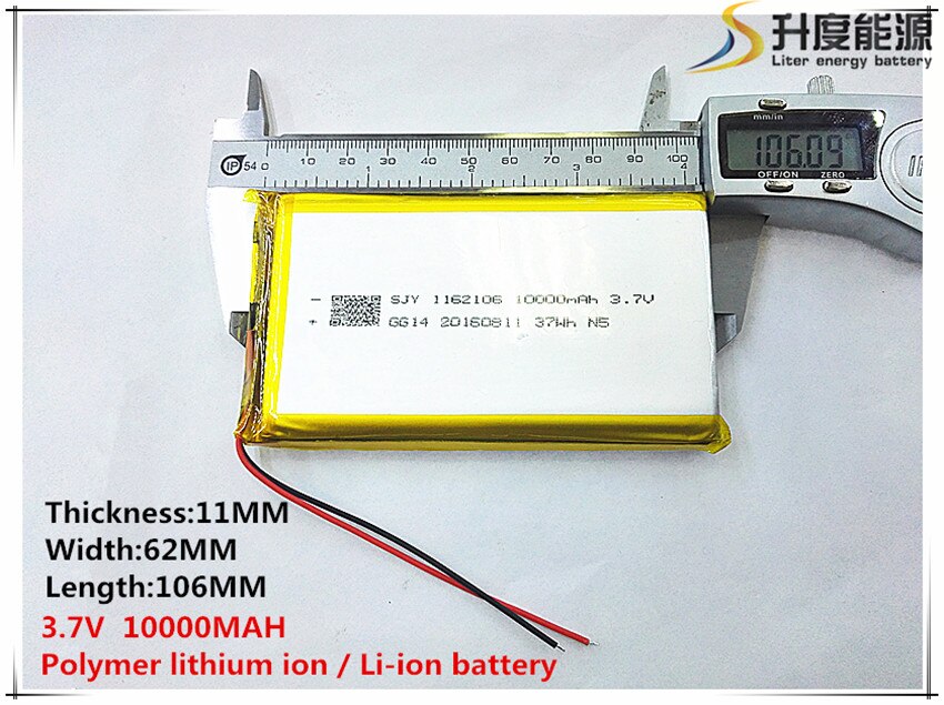 Li-po 1 teile/los 1162106 3,7 V Lithium-Polymer-batterie 10000 mah DIY Handy, Mobiltelefon notfall Energie Ladung schatz batterie